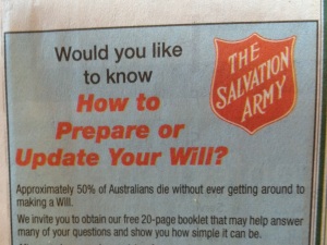 The Will of The Salvation Army